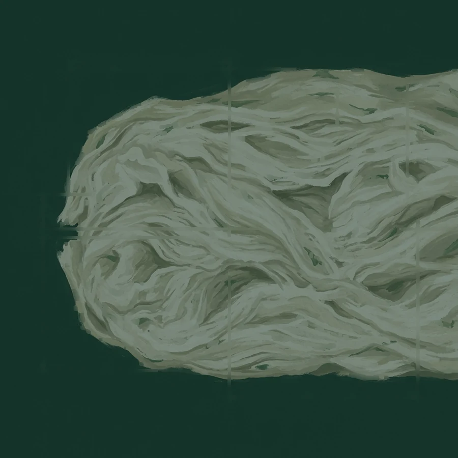 A cross-section of plant protein, layered, with measurement lines over it